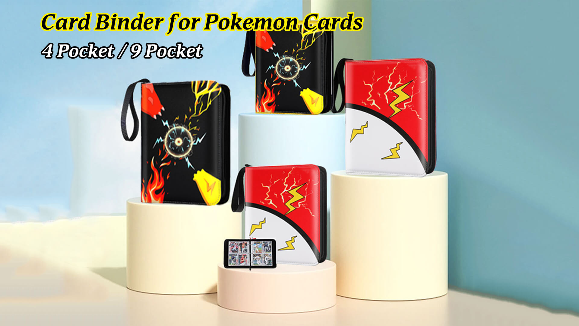 Classeur Cartes Pour Pokémon,LEAO Carte Porte Carte à Collectionner 400 Cartes | Album Carte