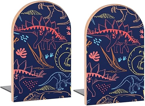 Miniatura 6 de Husky Puppy Kawaii - Sujetalibros decorativos de madera para estantes, habitación de los niños, oficina, hogar, libros, DVD, 1 par2 piezas (5 x 3.1