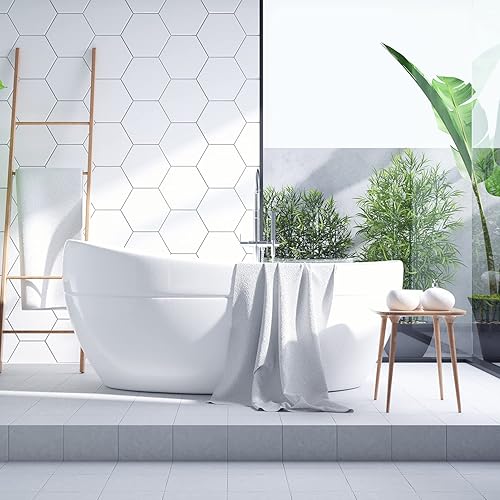 Vista 139 de Juego de toallas de microfibra de 8 piezas, 2 toallas de baño, 2 toallas de mano, 4 toallas pequeñas, toalla de baño extra grande para baño, hotel