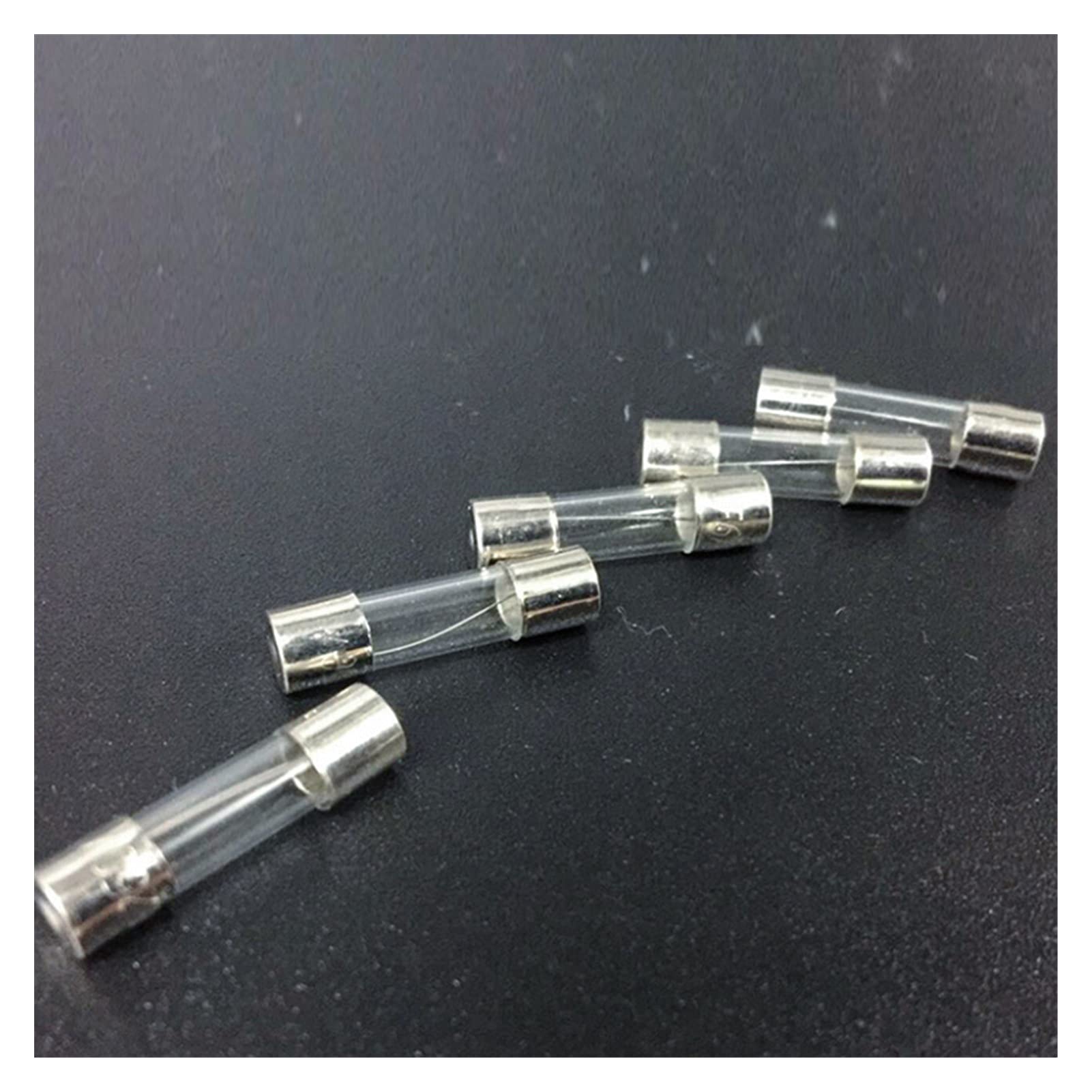 Set di fusibili in vetro a fusione rapida da 100 pezzi, 250 V, 5 x 20 mm, fusibili in vetro a fusione rapida da 0,2, 0,5, 1, 2, 3, 5, 8, 10, 15, 20 A, kit di assortimento