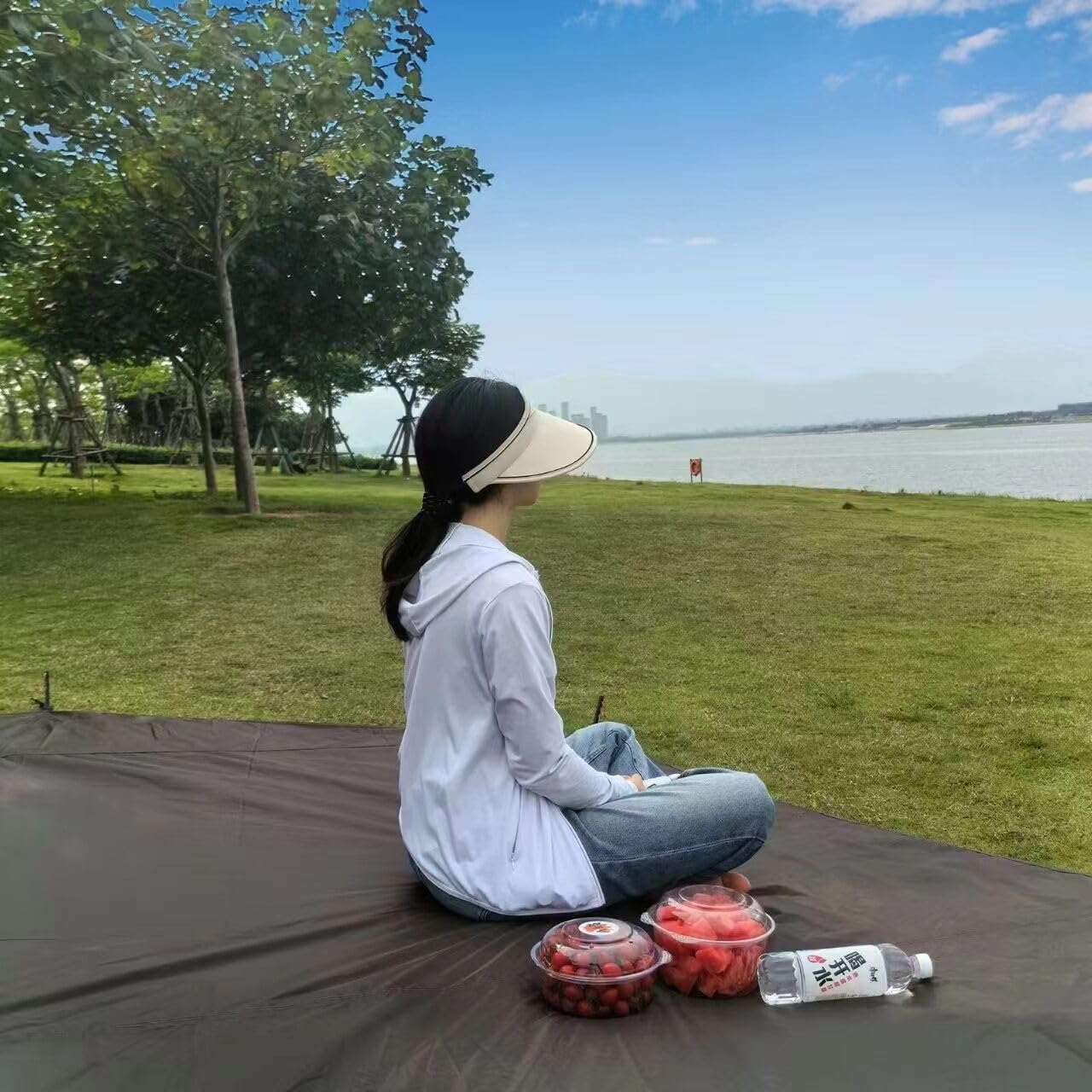 Large Waterproof Ground Sheets for Camping Heavy Duty Underlay Under Tent Tarp Outdoor Breathable Awning Carpet Universal Tent Footprint Groundsheet (Brown Octagon, 4.1x4.1m) - Image 2