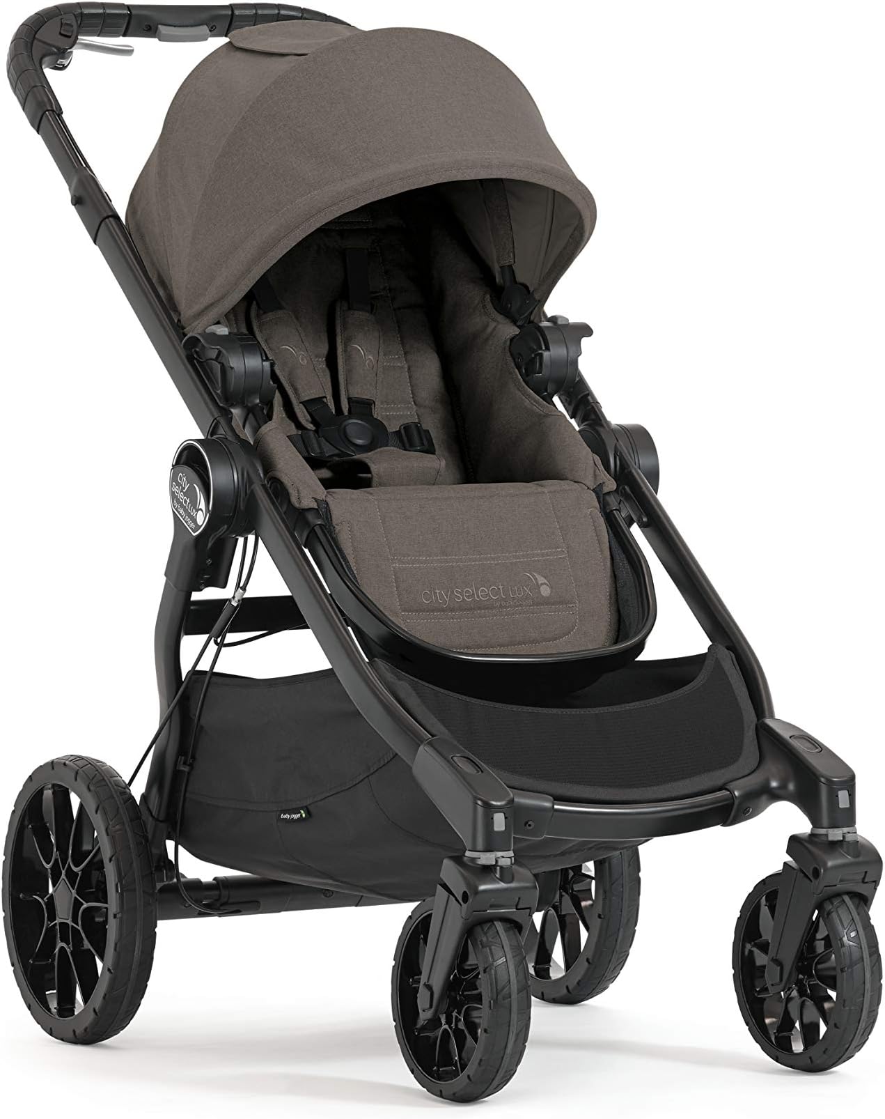Baby Jogger City Select LUX | 20 Ways to Ride, Single to Double Stroller | Quick Fold, Taupe