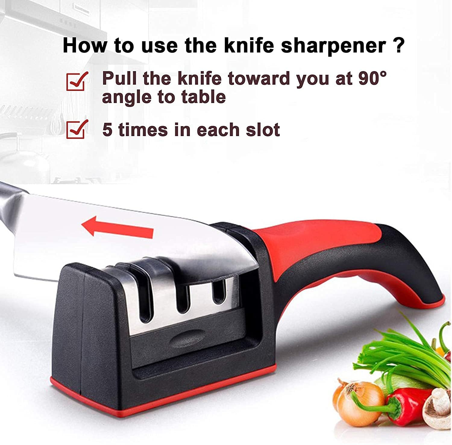 Best | Necomi Knife Sharpener, Necomi® مبراة سكين, Kitchen Knife Sharpener for Sharpening and Polishing Kitchen Knives with Easy Manual Sharpening for Straight Knives Perfect for Household and Chef’ 2026 - view 4