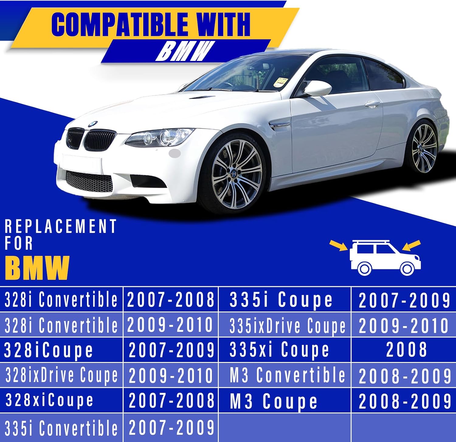 2 wipers Replacement for BMW 3-Series 4-Door E90 E91 06/2006-08/2009 325xi 328i 328xi 328ixDrive 330i 330xi 335i 335xi M3, Windshield Wiper Blades Original Equipment Replacement - 24"/19" (Set of 2)