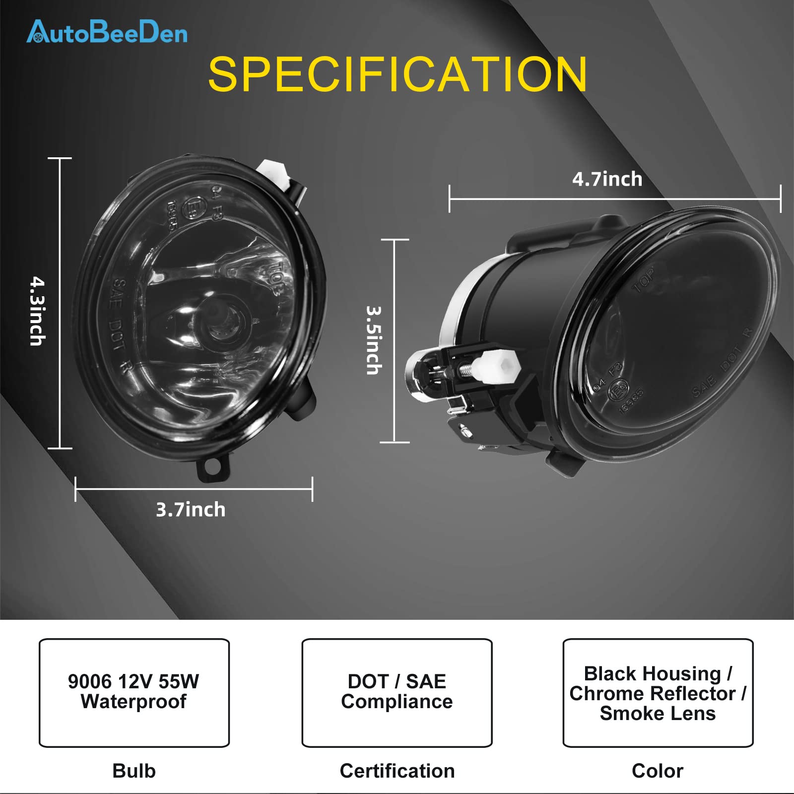 Luces antiniebla compatible con BMW (E46 E39 Parachoques M Tech Paquete deportivo M) Serie 3 5 M3 M5, 09/2000-12/2007, (HB SDN WGN CPE CONV) (Negro)