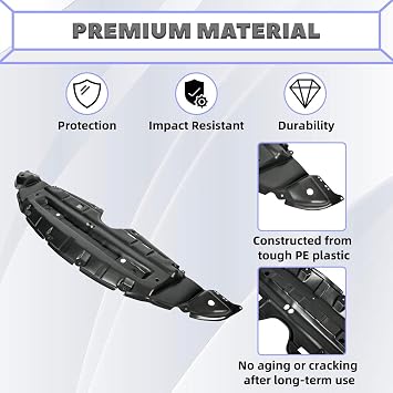 HECASA Front Engine Splash Shield Compatible with 2011-2020 Toyota Sienna