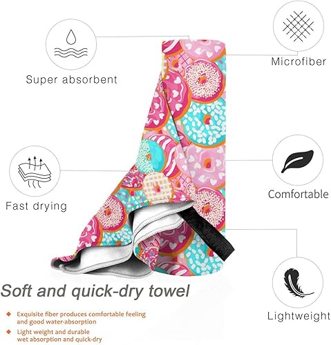 Miniatura 10 de Fleur De Lis - Toalla de playa de microfibra de gran tamaño y secado rápido (31.5 x 63 pulgadas), a prueba de arena, absorbentes, compactas, manta