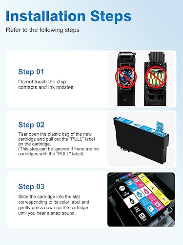Miniatura 5 de Weemay 802XL - Cartuchos de tinta remanufacturados de repuesto para Epson 802XL 802, paquete combinado para impresoras Epson Workforce Pro WF-4720