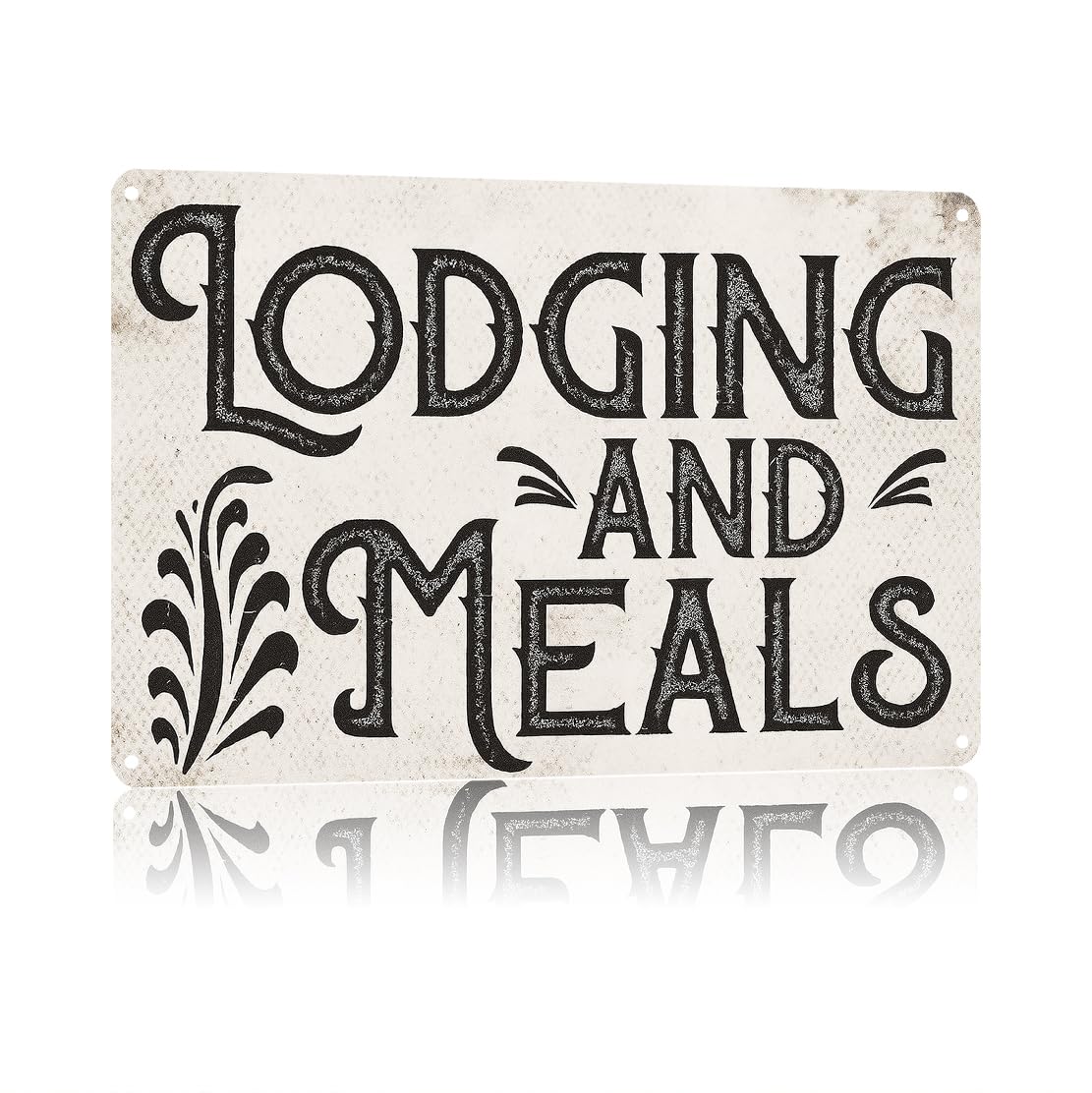 KWQDOZF Funny Metal Signs Posters LODGING and MEALS Sign Wall Art for Yard Outdoor Lawn Garden Home Decor 8X12inch