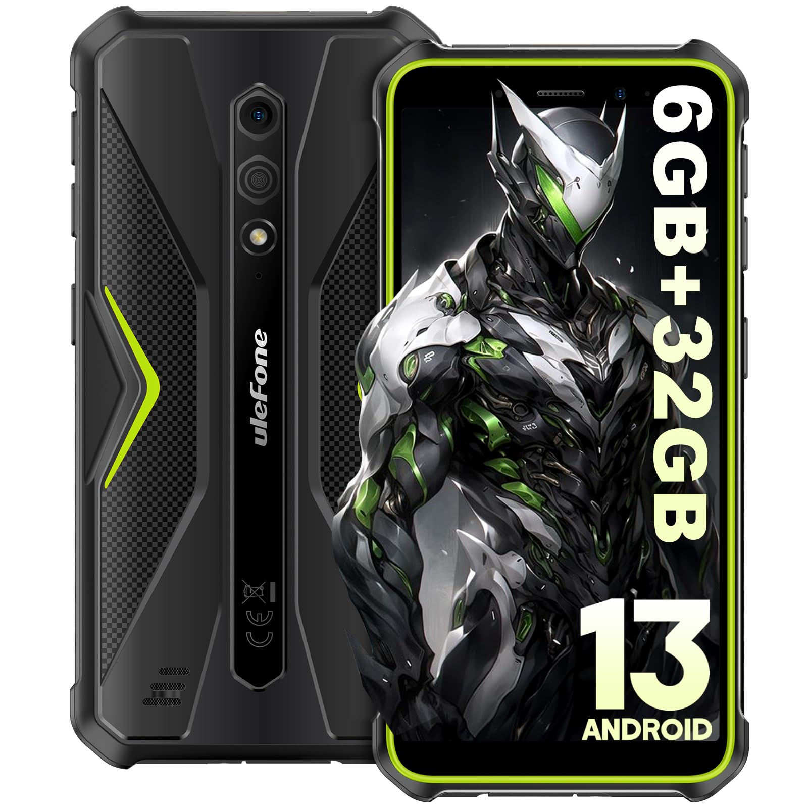 ruggida armatura per smarthphone x12 android 13 6gb 32gb rom