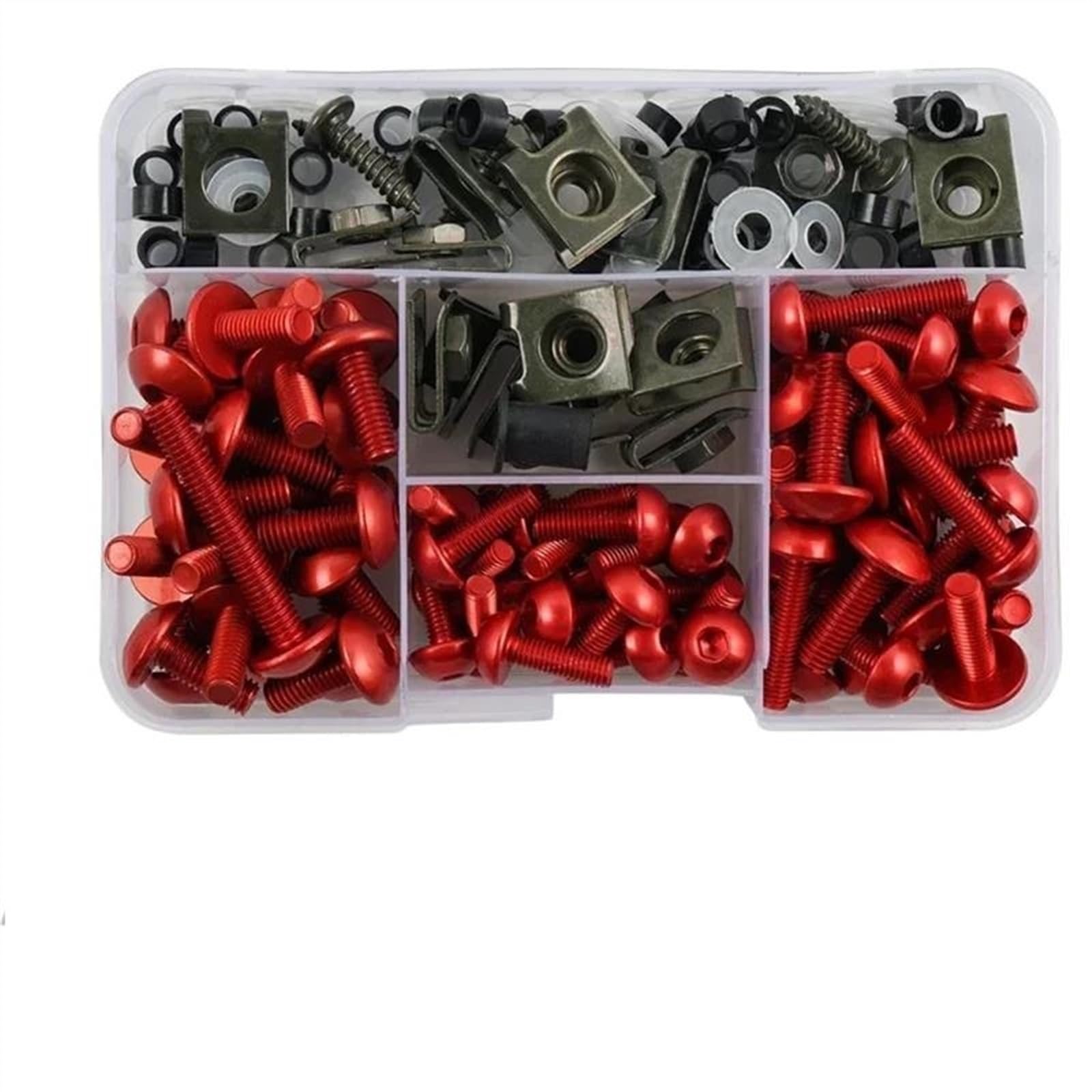 Motorcycles Bolt Clip Nut For kawasaki Z750 Z900 Z1000 Z800 For Versys 650 Er6n For Ninja 400 300 Z1000sx CNC Alloy(Rosso)
