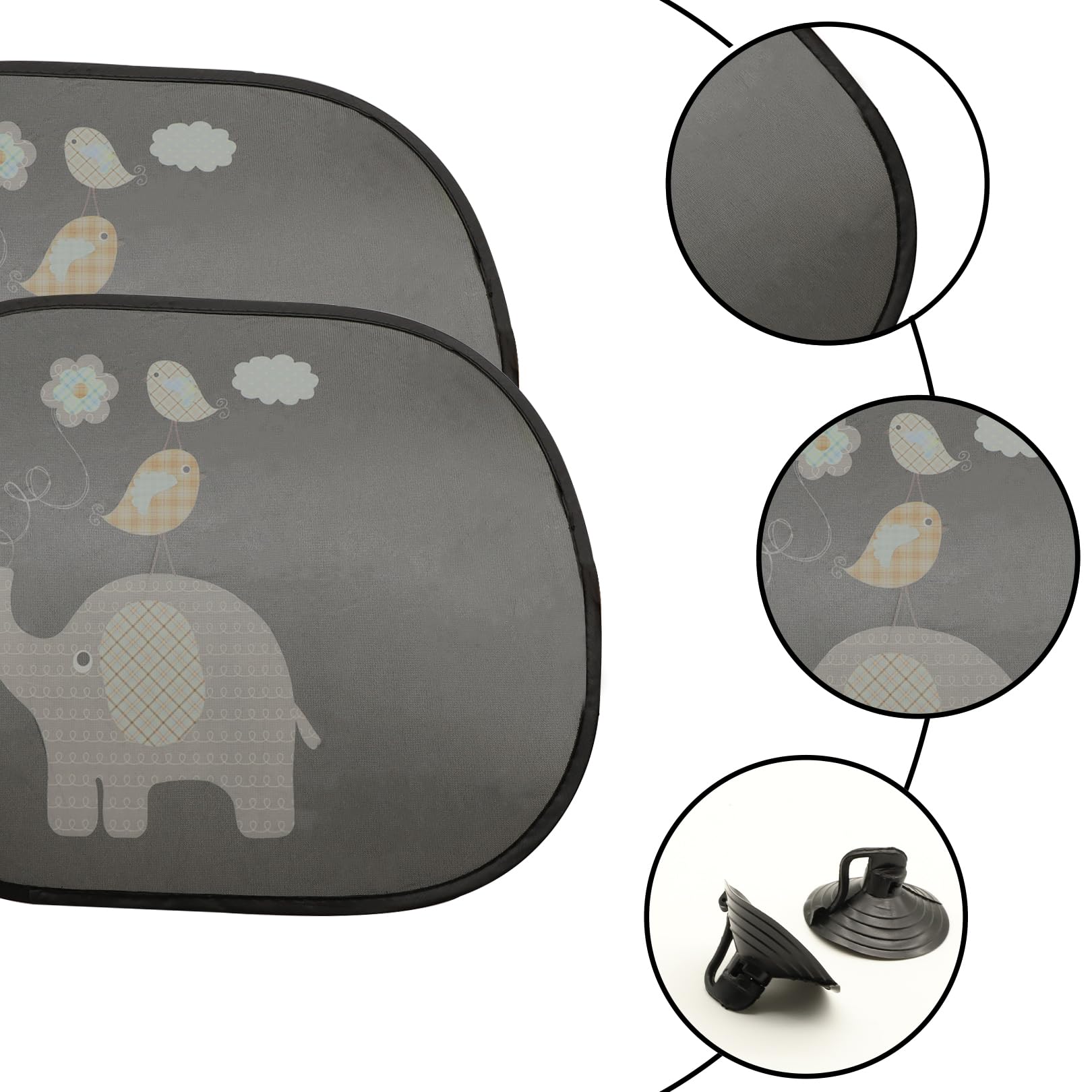 4er Set Auto Sonnenschutz Für Baby & Kinder – UV-Schutz, 44x36cm, Mit Saugnäpfen Für Alle Fenster