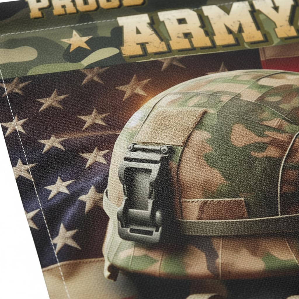 Army Family Garden Flag - Patriotic Double Sided All-Weather Military Home Decor for Veterans & US Army Supporters - Image 3