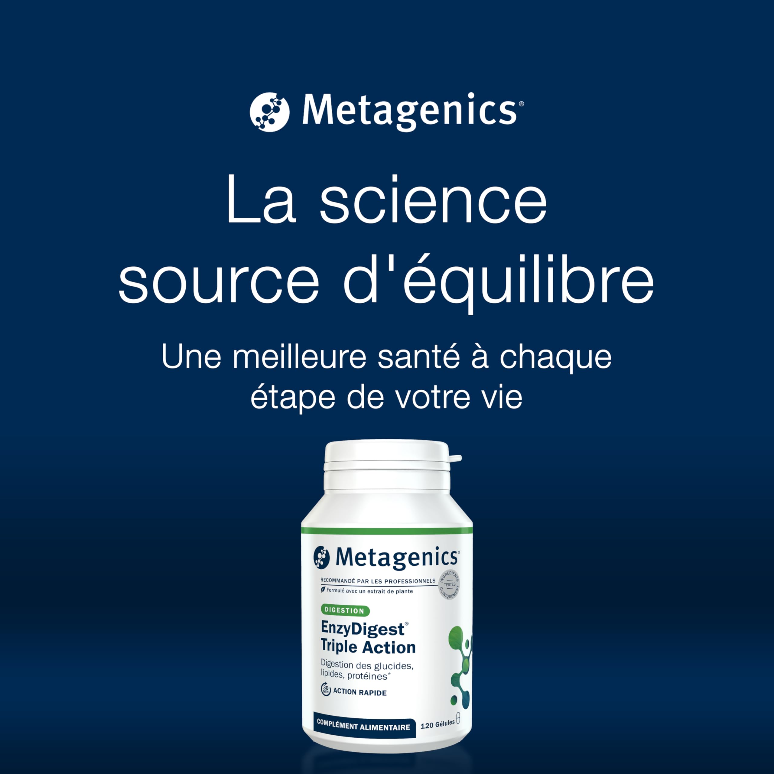 Metagenics EnzyDigest, Enzymes Digestives, Gingembre, 120 Gélules | Complexe d'enzymes digestives avec gingembre. Formule destinée à un usage quotidien.