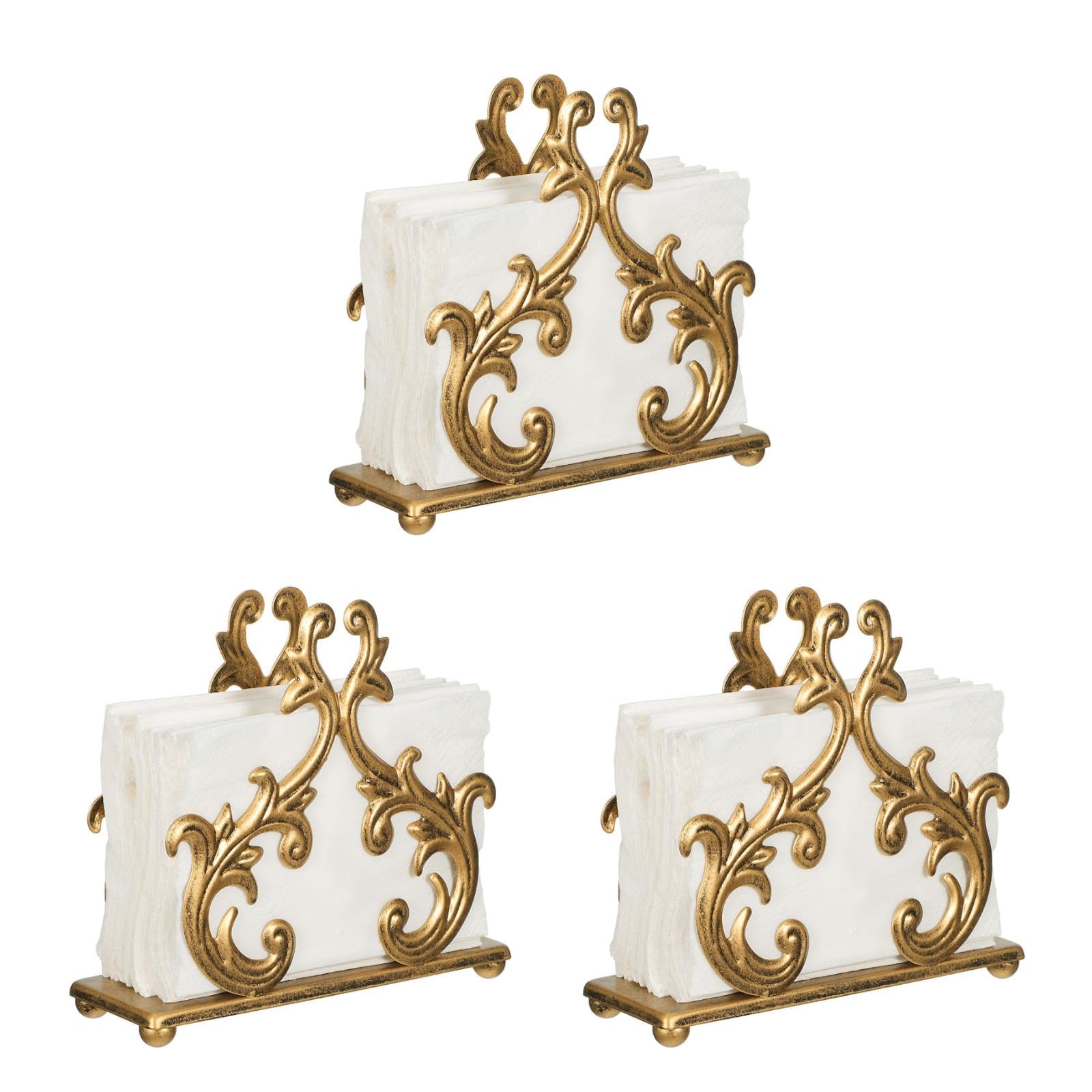 ULTECHNOVO 3piezas Soporte Para Servilletas Vertical Diseño Retro De De Sauce Organizador De Cocina De Estante Decorativo Para Mesa De Dispensador De Servilletas Elegante
