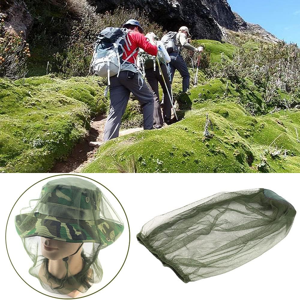 2PCS Midge Head Net Face Net Mesh Nylon Mosquito Head Net for Outdoor Hiking Camping Climbing Fishing and Walking - Image 5