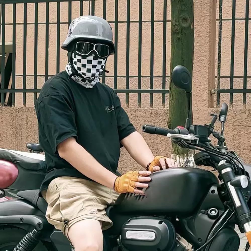 Retro Motorrad Halbhelme Brain-Cap, Deutscher Stil Halbschale Helm, Halbschalenhelm ECE-Zertifizierung Halbhelm Männern und Frauen Open Face Helm für Scooter Moped Cruiser
