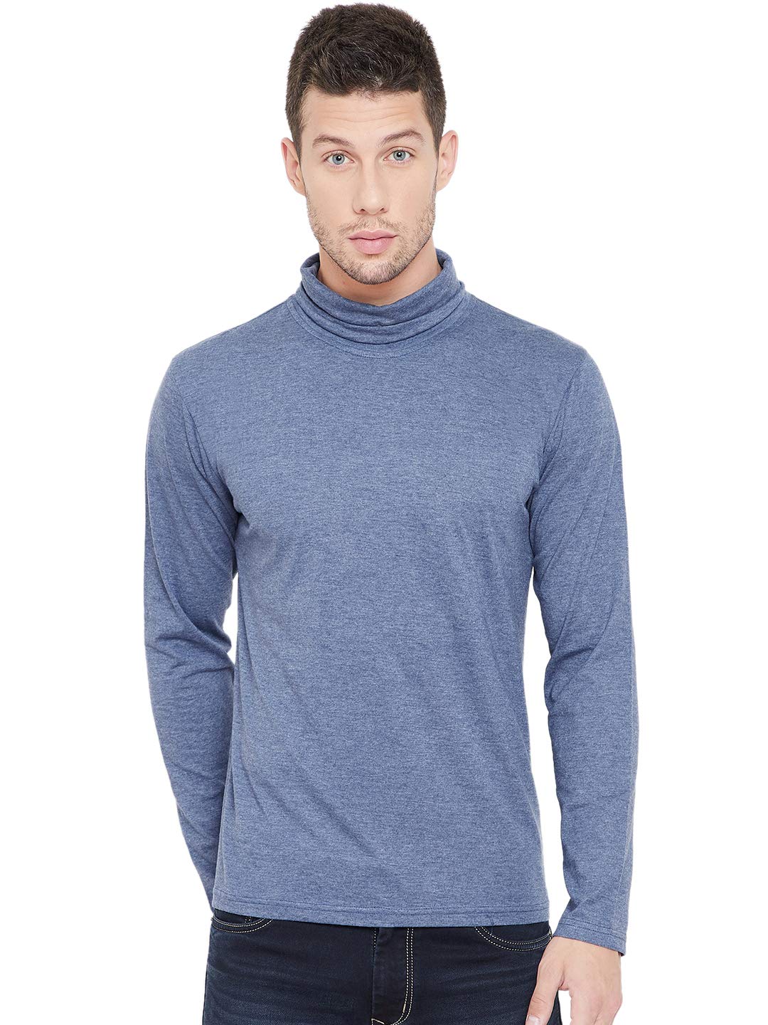 GRITSTONES Men Full Sleeves High Neck T-Shirt-GSFSHYNCK2213