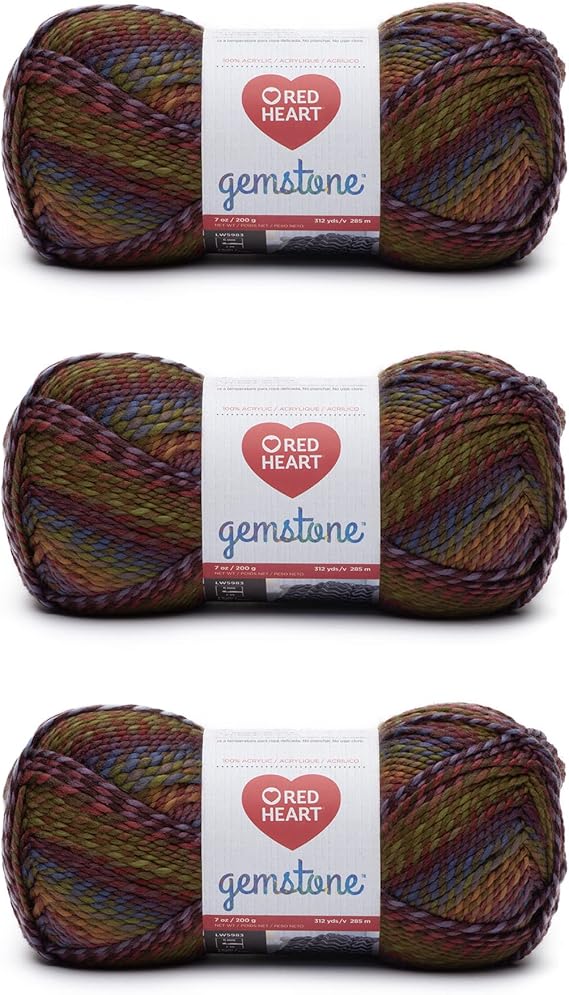 Red Heart Gemstone Agate Yarn 3 Pack of 200g/7oz
