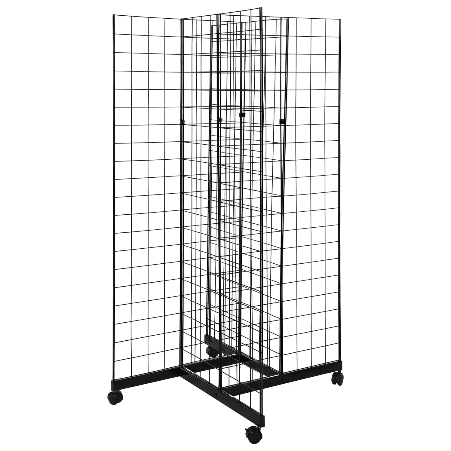5' x 2' Black Grid Wall 4 Sided Grid Panel Gridwall