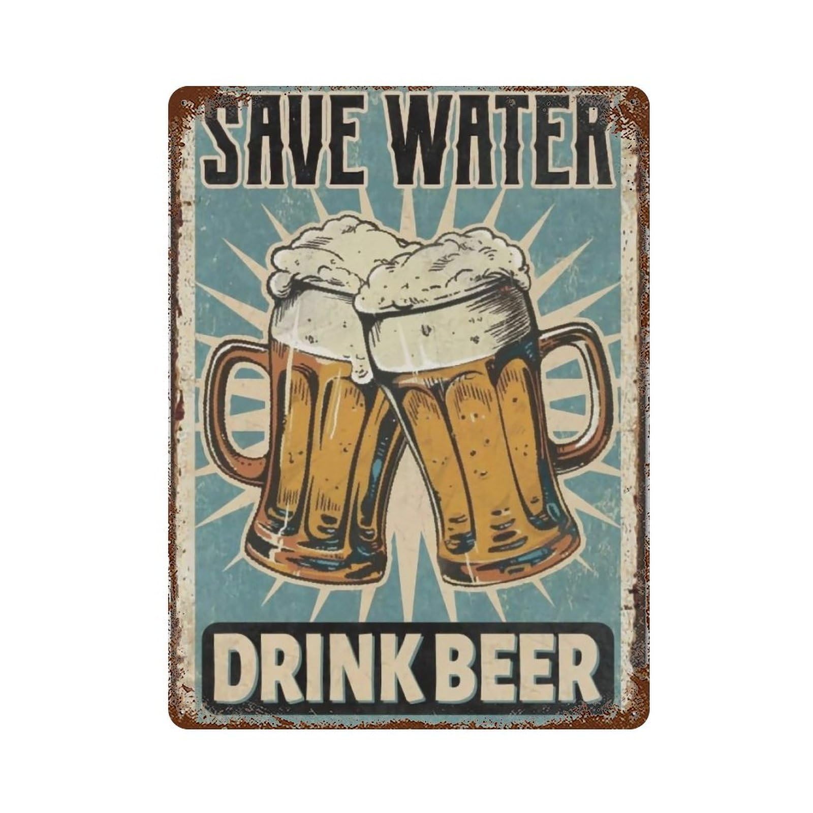 YHGERTKU T Beer Metal Sign for Bar And Pub Playroom, Wall Art Retro Iron Vintage Metal Tin Sign Poster Modern Decor for Living Rooms Gift 40x30cm