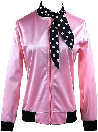 pink satin jacket plus size