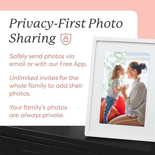 Miniatura 4 de Skylight Marco de fotos digital, WiFi habilitado con capacidad de carga desde el teléfono, pantalla táctil, marco de fotos digital, regalo