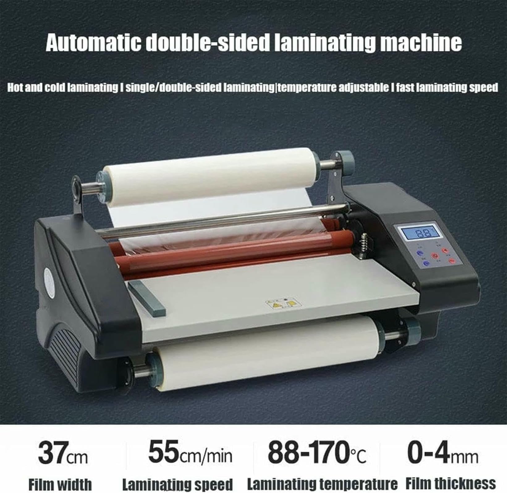 Laminator Rolkowy Na Zimno I Na Gorąco, A4/A3+ Do Laminowania Jedno- Lub Dwustronnego, Idealny Do Użytku Domowego I Biurowego