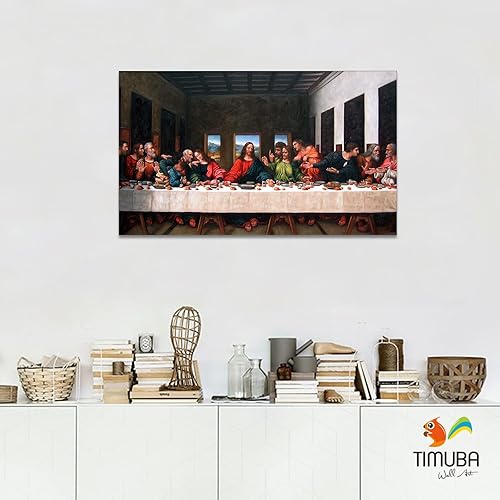 Miniatura 3 de Pintura de la Última Cena - Lienzo decorativo de pared de la última cena, decoración de pared para comedor, La Ultima Cena Cuadro, imagen moderna de