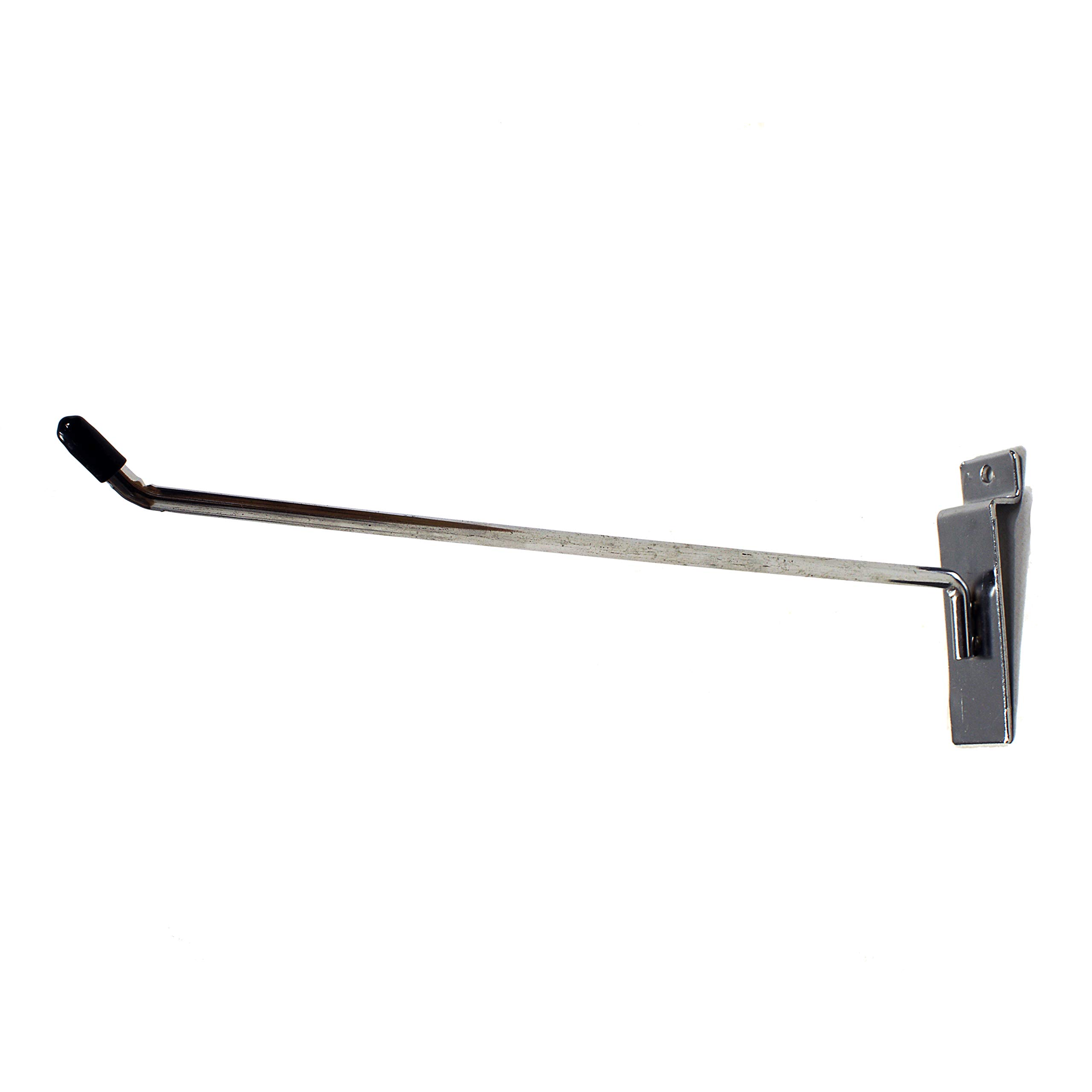 SLATWALL Single Hooks x25 Chrome 5 Sizes Shop Display (J8+) (250mm / 10")