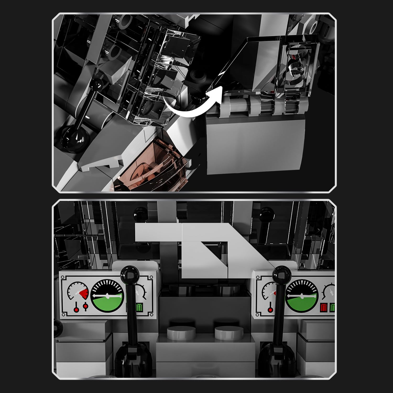 MISINI M7003 UH-60 Black Hawk Helicopter Building Blocks Set, 1159 Pieces Military Series Air Force Medium Utility Helicopter, 1:35 Adult Collection Toy Gift Model Aircraft