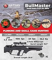 Vista 2 de Wearable4U Hatsan BullMaster, rifle de aire PCP semiautomático con paquete incluido