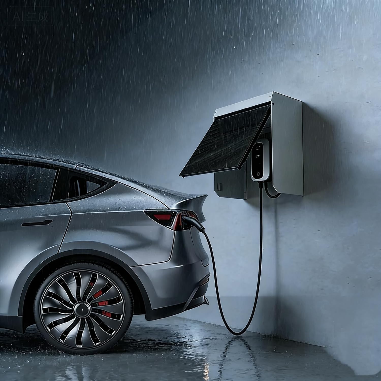 Weatherproof EV Charger Cover, Outdoor EV Charger Enclosure, Universal Fit Wall-Mounted EV Charger Box, EV Charger Rain Cover Compatible for Indoor/Outdoor Protection