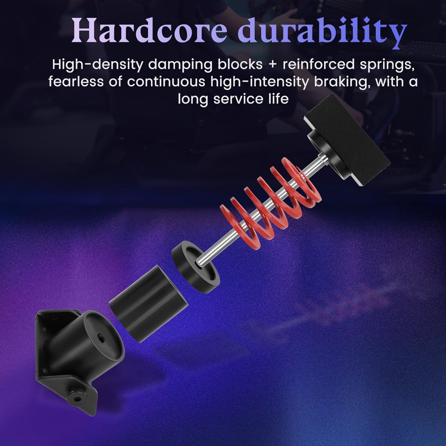 Vanesa for SR-P Lite Brake Pedal Performance Kit Upgrade with Progressive Springs and Silicone Dampers Compatible with sim Racing moza SR-P Pedals Kit,Suitable for SPR lite R5 Brake Pedal kit