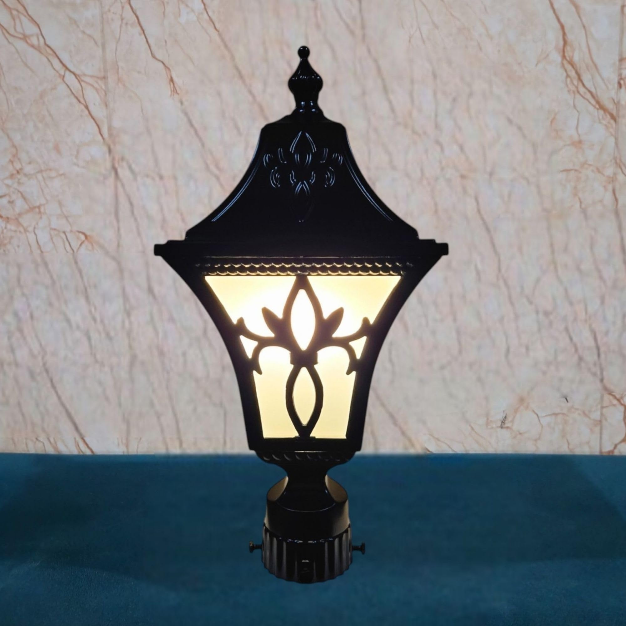 GreyWings Aluminium Cast Outdoor Gate Light for Main Gate, Pillar, Balcony, Garden, Weatherproof, Black Finish, B22 Holder (Bulb Not Included) Pack of 1-image-19