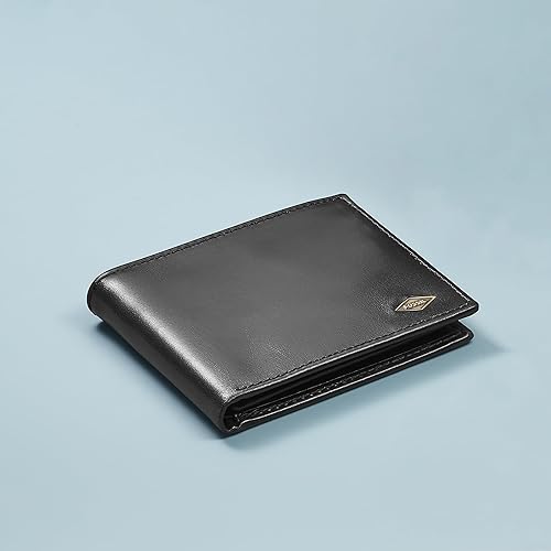 Miniatura 8 de Fossil Ryan - Cartera plegable de cuero con bloqueo RFID para hombre con ventana abatible de identificación