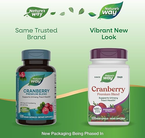 Miniatura 2 de Nature's Way Arándano premium, apoyo para la salud del tracto urinario* Suplemento con vitamina C, 400 mg de arándano por porción, 120 cápsulas