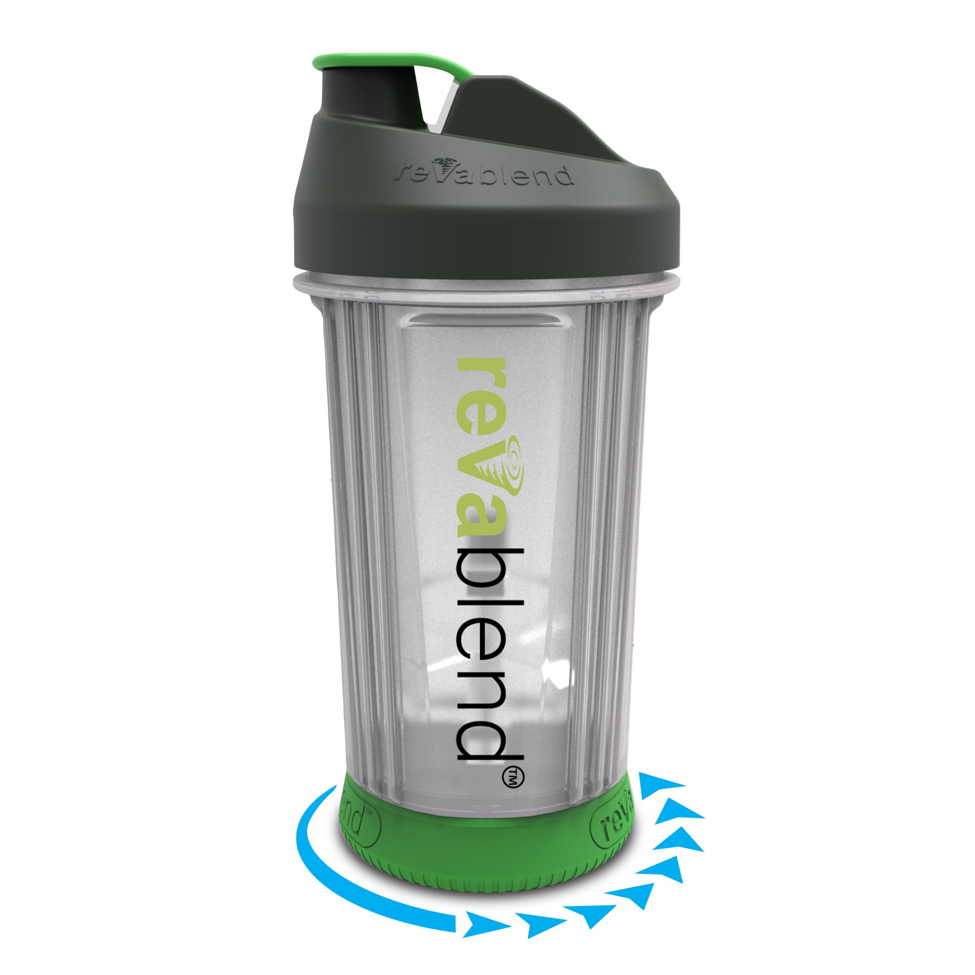 Portable Blender by Revablend | Requires no Battery or Electricity | Ultimate Personal Blending Bottle for Protein Shakes, Smoothies, & Juices | Great for Camping & Picnics | BPA Free | 16 OZ - Orange