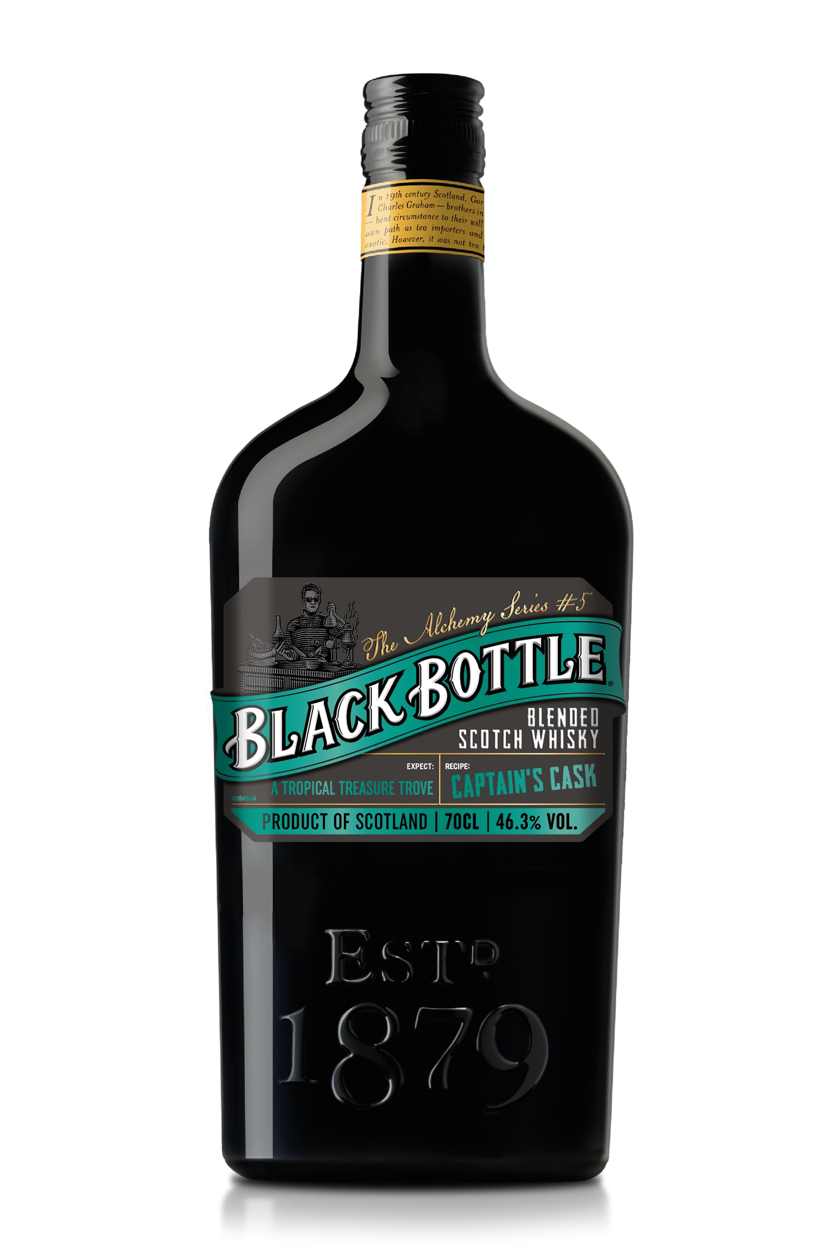 Black Captain’s Cask | Blended Scotch Whisky | 46.3% ABV | | Smooth Smoky Whisky with Rum Cask Finish | Coconut, Toffee & Oak | Perfect for Mixing & Classic Serves (70cl)