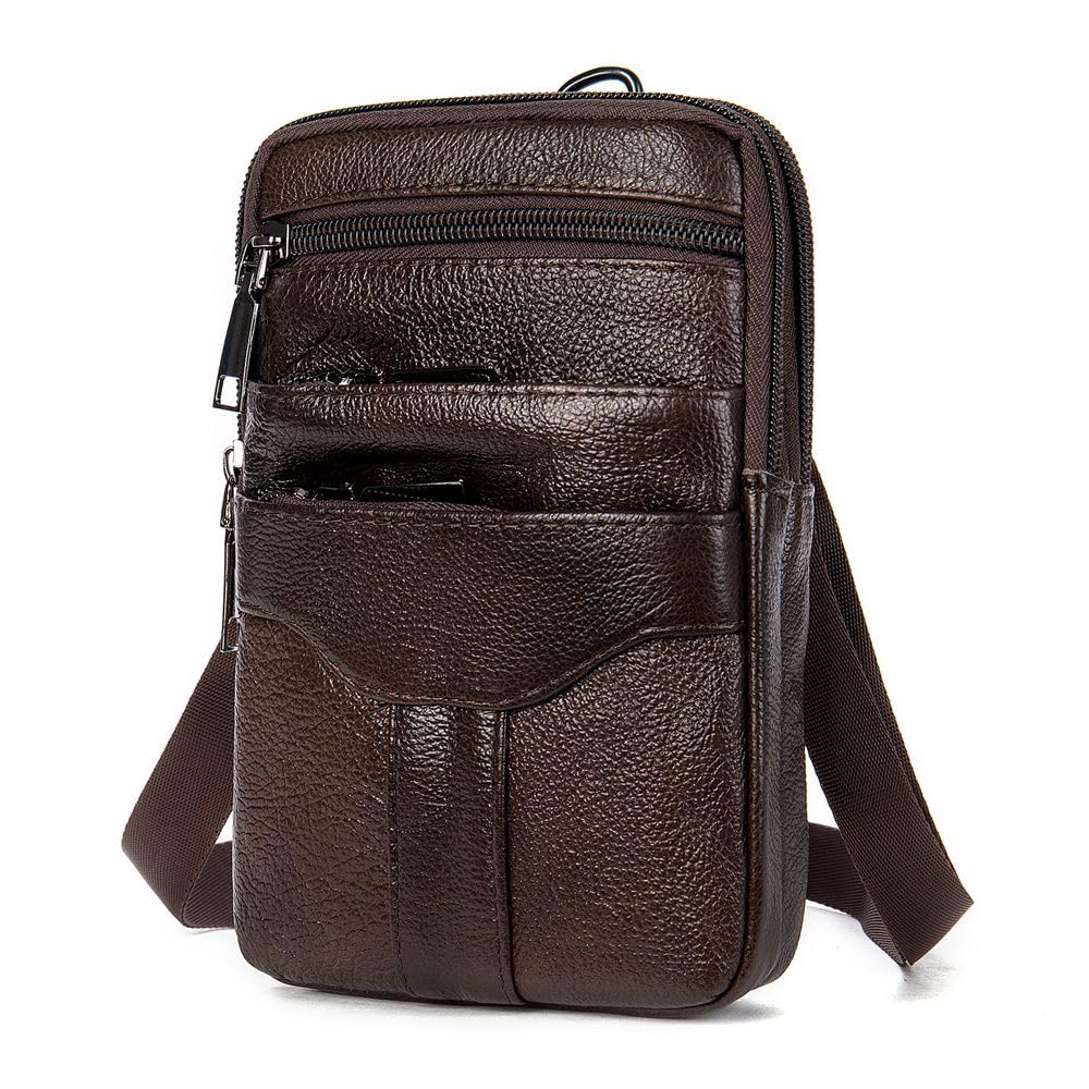 Herren Handy Gürteltasche mit Gürtelclip, Leder Smartphone S