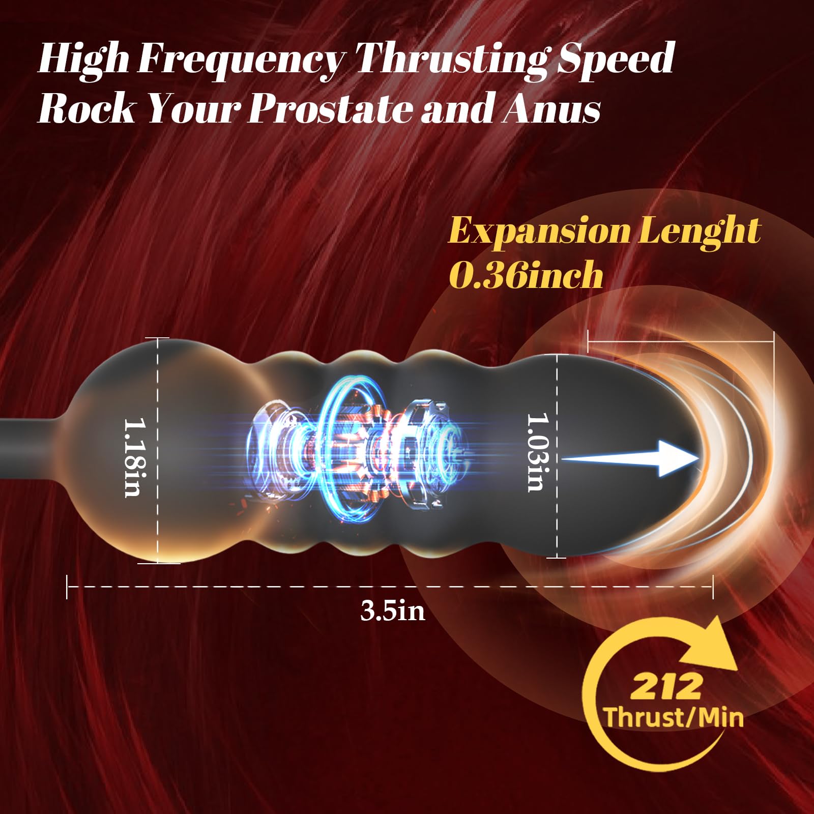 Vibrating Cock Ring Taint Stimulator with Mini Bullet, Remote Control Anal Butt Plug Prostate Massager Penis Ring Male Vibrators for Men Pleasure Sex Toys for Adult Couples: Blackthrusting