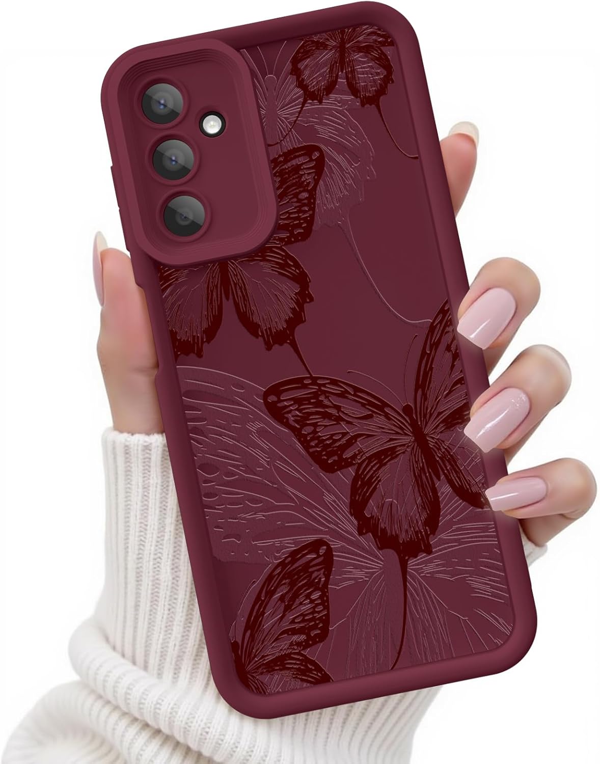 Amazon.com: FUXICASE for Samsung Galaxy A17 5G Case, Creative Butterfly ...