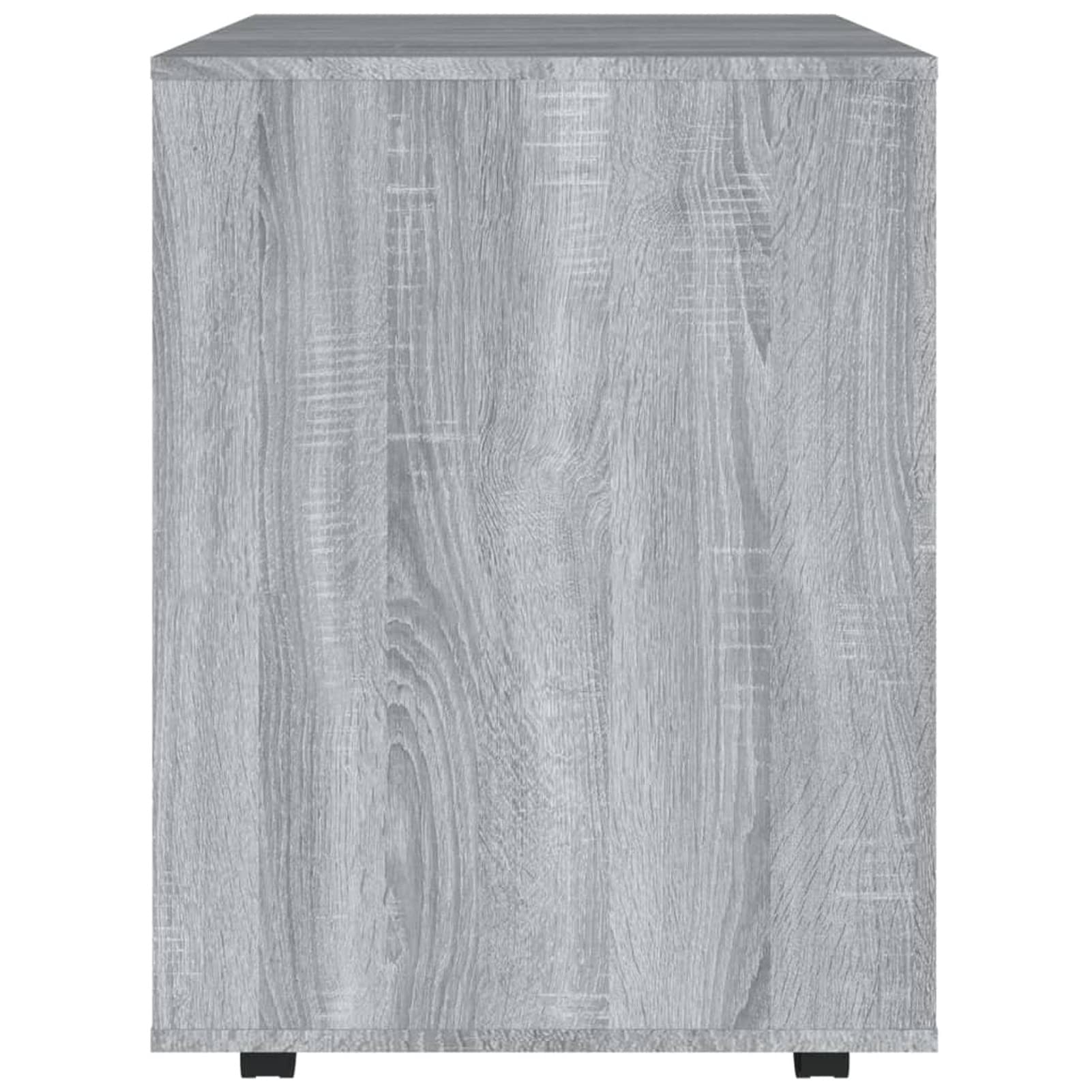 Armadietto con Ruote Grigio Sonoma 60x53x72cm Legno Multistrato,Carrello Porta Stampante, Mobiletto con Ruote, Supporto per Stampante in Legno, Classificatore per Documenti per Studio, Uffici