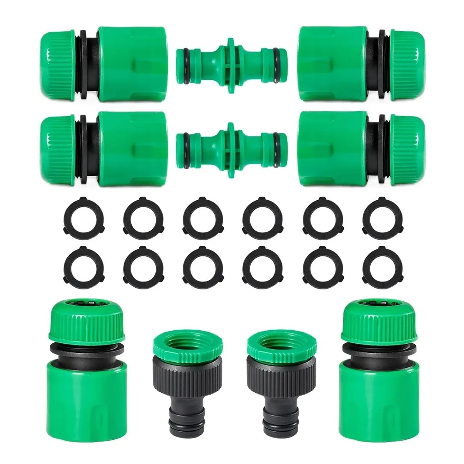 Generico Tubo for irrigazione da Giardino ABS Connettore rapido 1/2 "End Doppio Maschio Giunto for Tubo Flessibile Adattatore Giunto Set di prolunghe for Tubo Flessibile