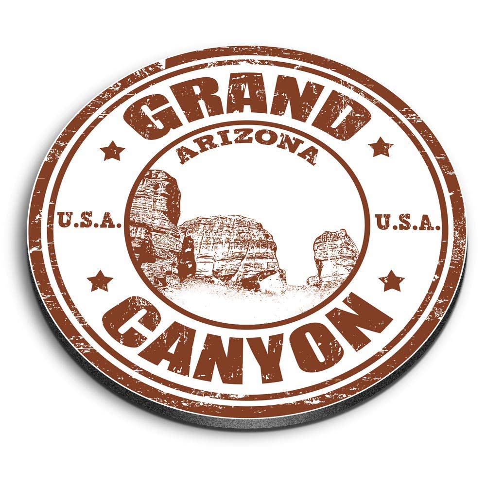 Destination Vinyl Ltd Multicolor 1 X Round Mdf Magnet - Grand Canyon Arizona Usa 4704