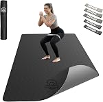 HAPBEAR Large Yoga Mat - 72"x36"x6mm (1/4 inch), Non-Slip, Durable, Thick Wide Exercise Mat for Home Workouts, Yoga, Pilates, Stretching, Includes Bonus Resistance Bands & Carry Bag