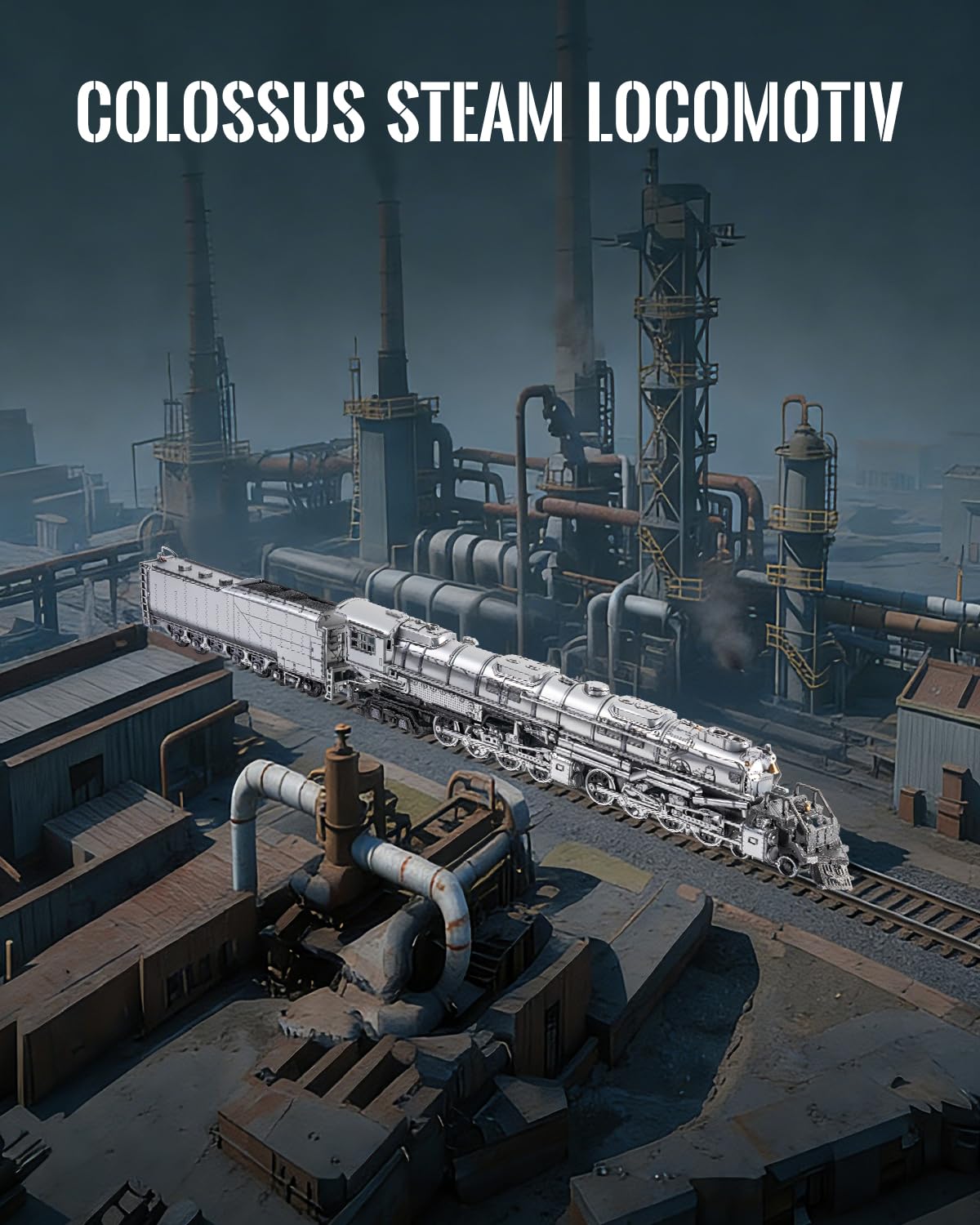 Piececool Puzzle 3D in metallo colosso locomotiva a vapore kit modello in metallo per adulti kit di costruzione treno a vapore, tempo famiglia, decorazione per la casa, migliori regali