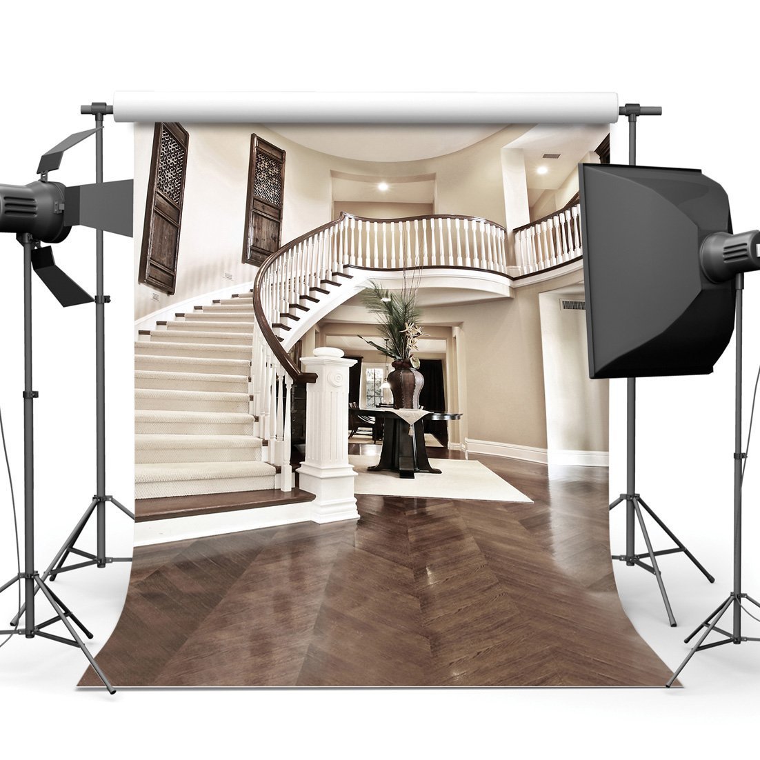 SJOLOON Fotohintergrund 3x3 M – Vinyl-Hintergrund Mit Treppen-Design Für Studio-Fotografie
