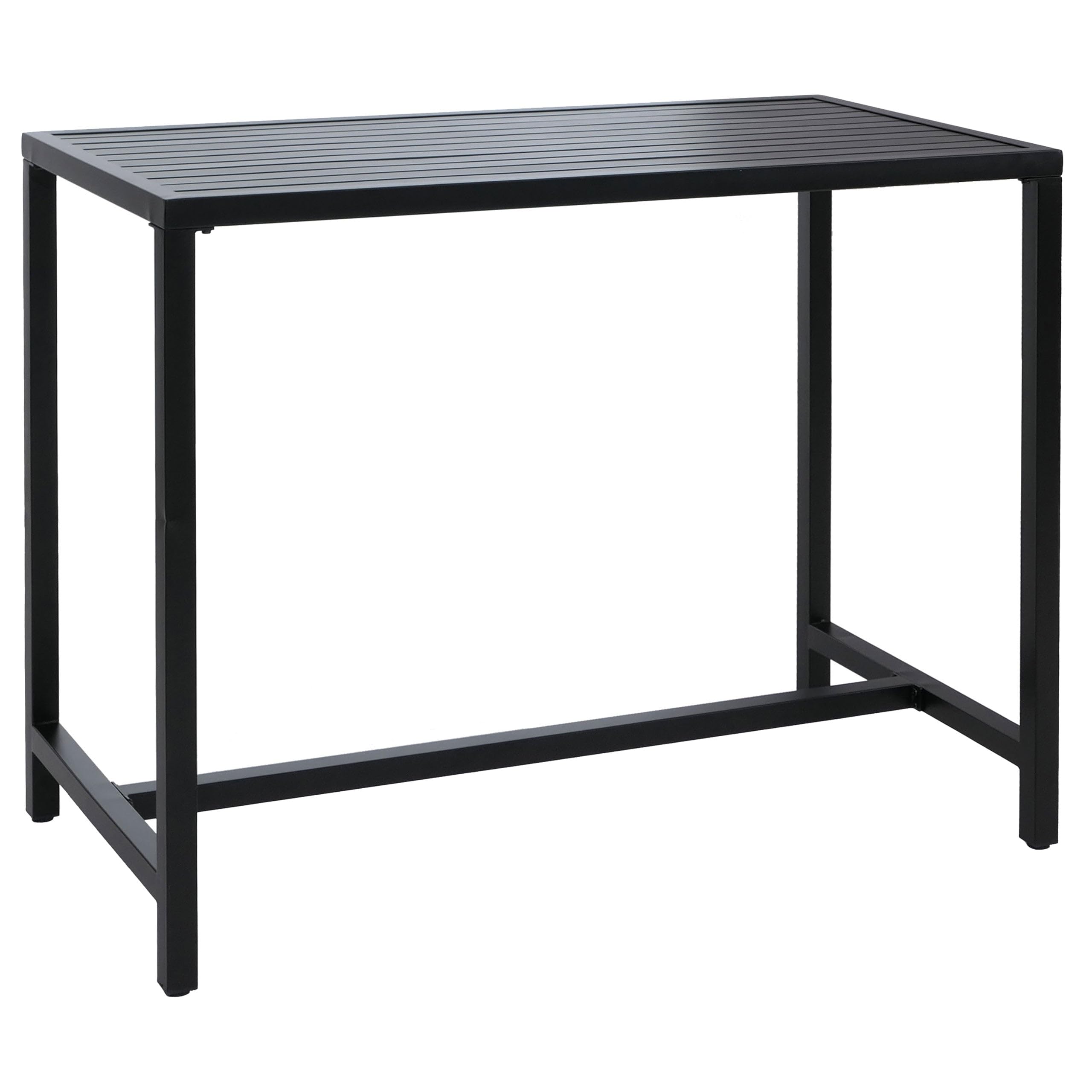 Mendler HWC-P91 - Mesa alta (metal, 105 x 130 x 65 cm), color antracita
