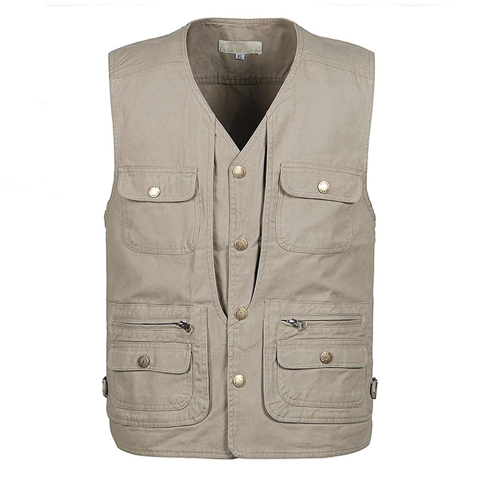 Uomo Multi Tasca Gilet Outdoor Caccia Pesca Da Viaggio Giacca Caldo - 2